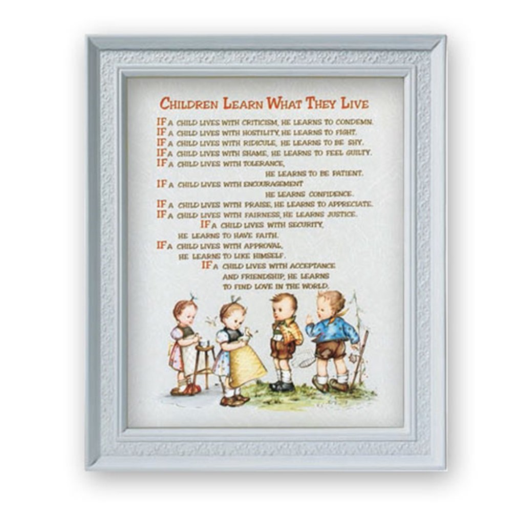 Gerffert Collection Bedtime Prayes Framed Portrait Print, 11 1/2 Inch White PN#59BP