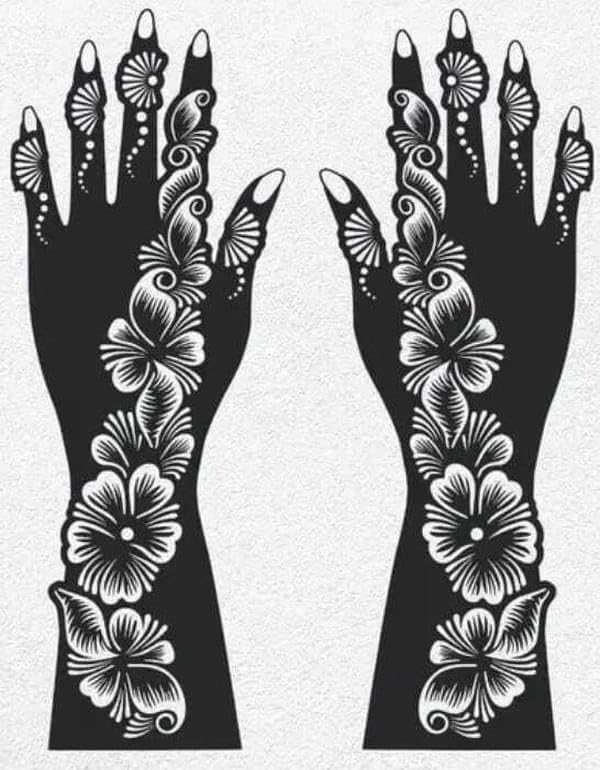 CHIC COPER Mehndi Tattoo Sticker | Full Hands Floral Design Temporary Tattoo | Waterproof, Long-Lasting, Easy-to-Apply Body Art Stickers for Girls & Women | Stylish and Beautiful Sticker-image-37