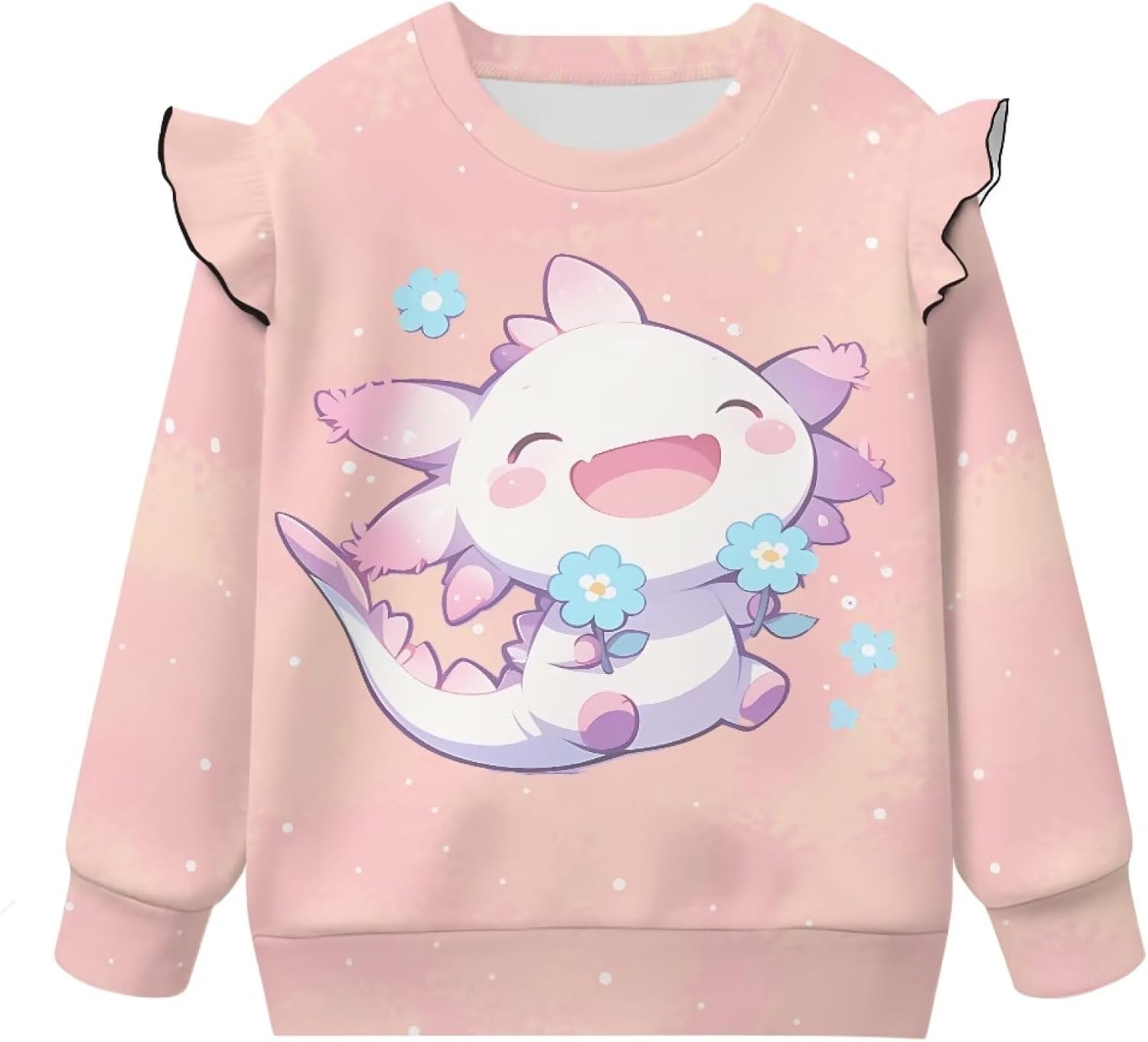 12M-8Y Baby Toddler Girl Long Sleeve Blouse Kids Round Neck Casual Basic Tee Tops - Image 5