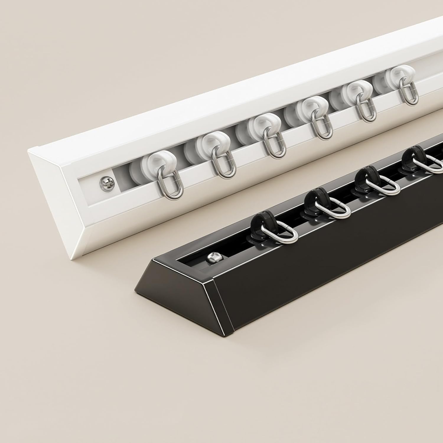 Deckenvorhangschiene, Hochleistungs-Gardinenstangen for Lange Fenster, Moderne Gardinenstangen for Den Innen- Und Außenbereich for Das Schlafzimmer Auf Der Terrasse(Top Black,300cm/(9.8FT))
