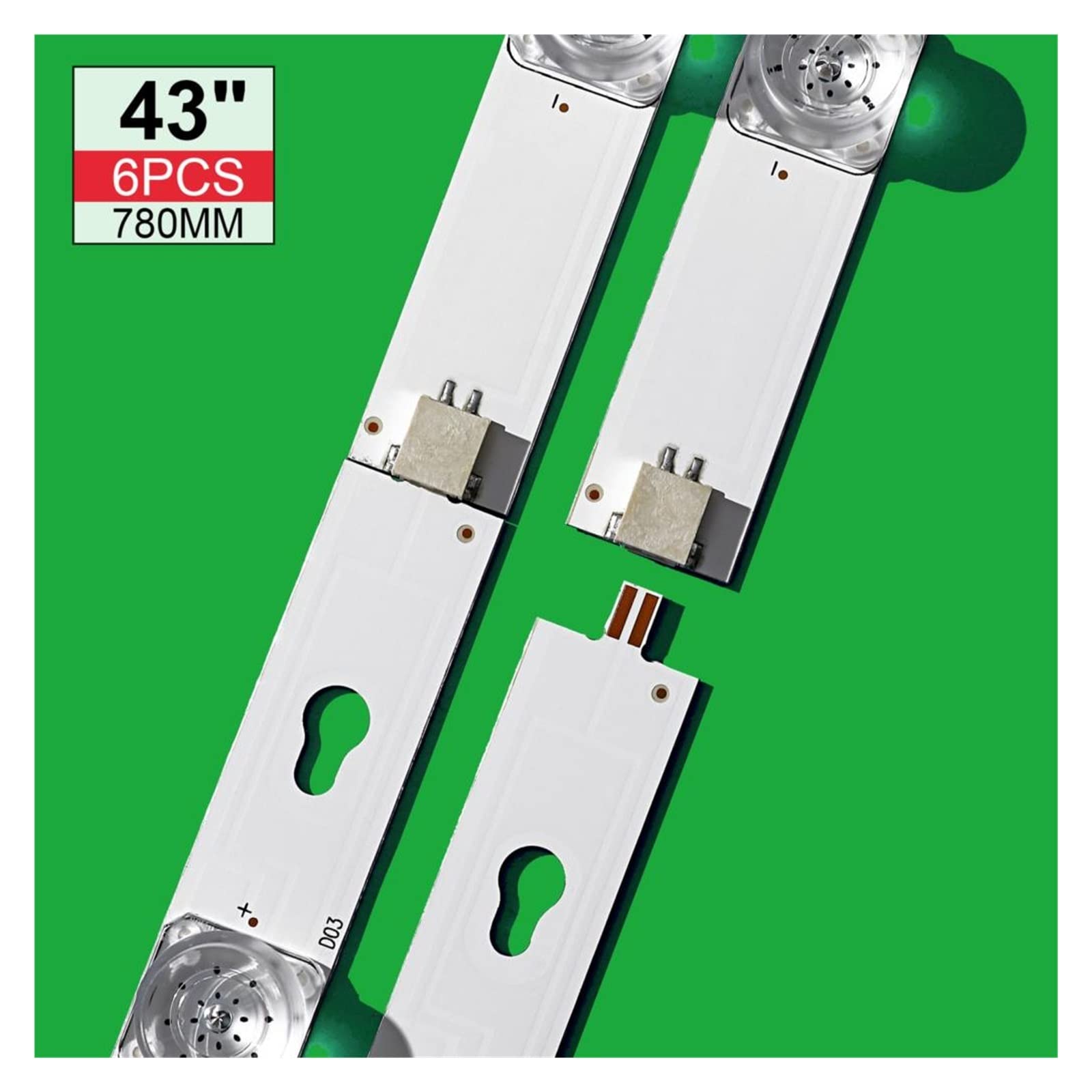 8 Barrettes LED Pour TV Thomson 50FA3213 - Rétroéclairage Neuf Sous Emballage - Pièce De Rechange