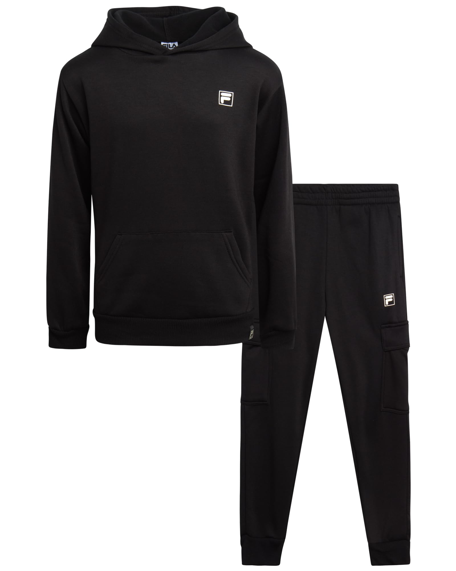 FilaBoys' Tracksuit Set - 2 Piece Performance Fleece Active Hoodie Sweatshirt and Jogger Sweatpants for Boys (Sizes: 8-12)