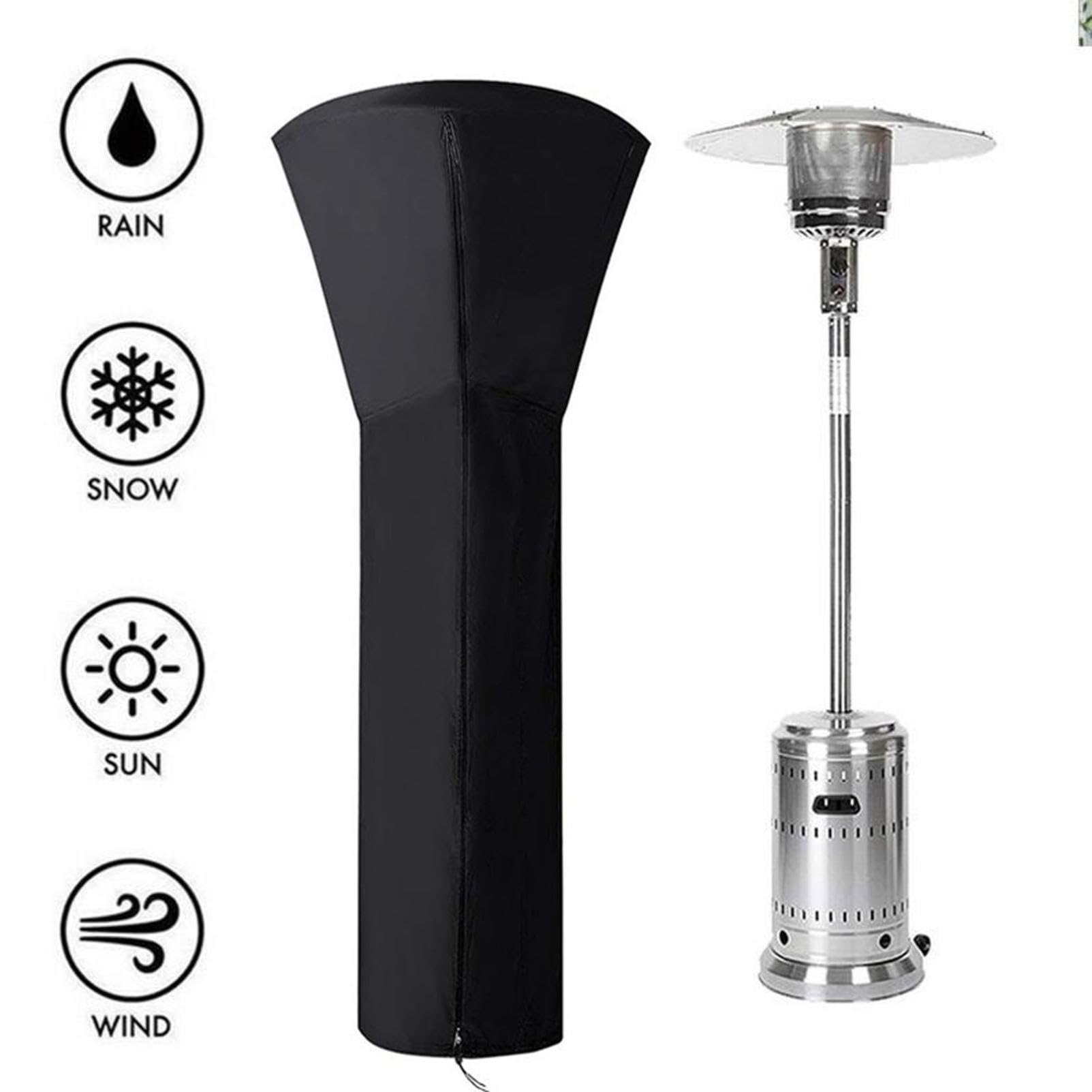 LEEZDTTXAN Patio Heater Cover Garden Oxford Waterproof Windproof Dust-Proof Protection Outdoor Furniture Covers(Khaki)