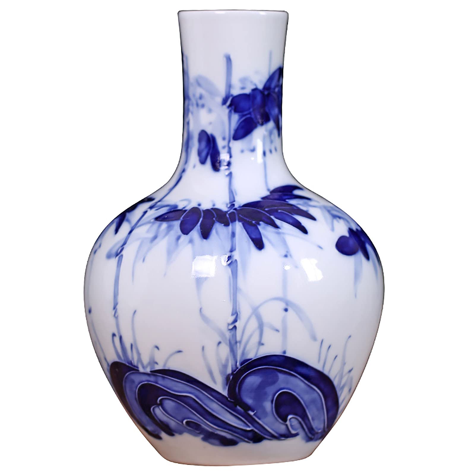Vase en porcelaine bleu et blanc style Ming pour sublimer un meuble ancien vide