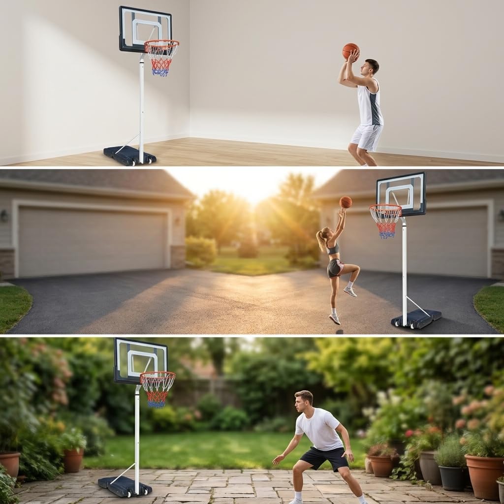r Basket Hauteur réglable pour Enfants et Adolescents, système Basket sur Pied intérieur