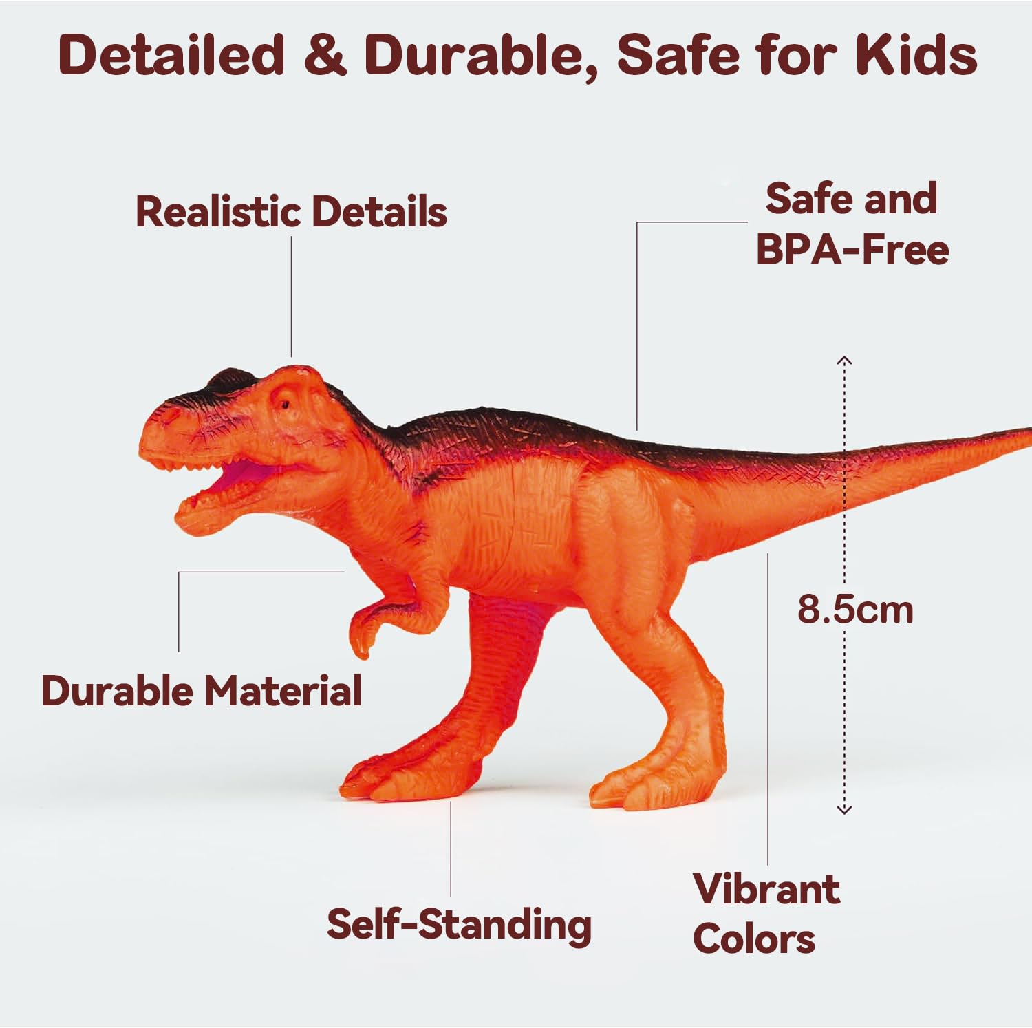 Befunsol Dinosaur Toys for Boys Age 3, 12 PCS Kids Dinosaurs Boys Toys Age 3 4 5 6 - Image 3