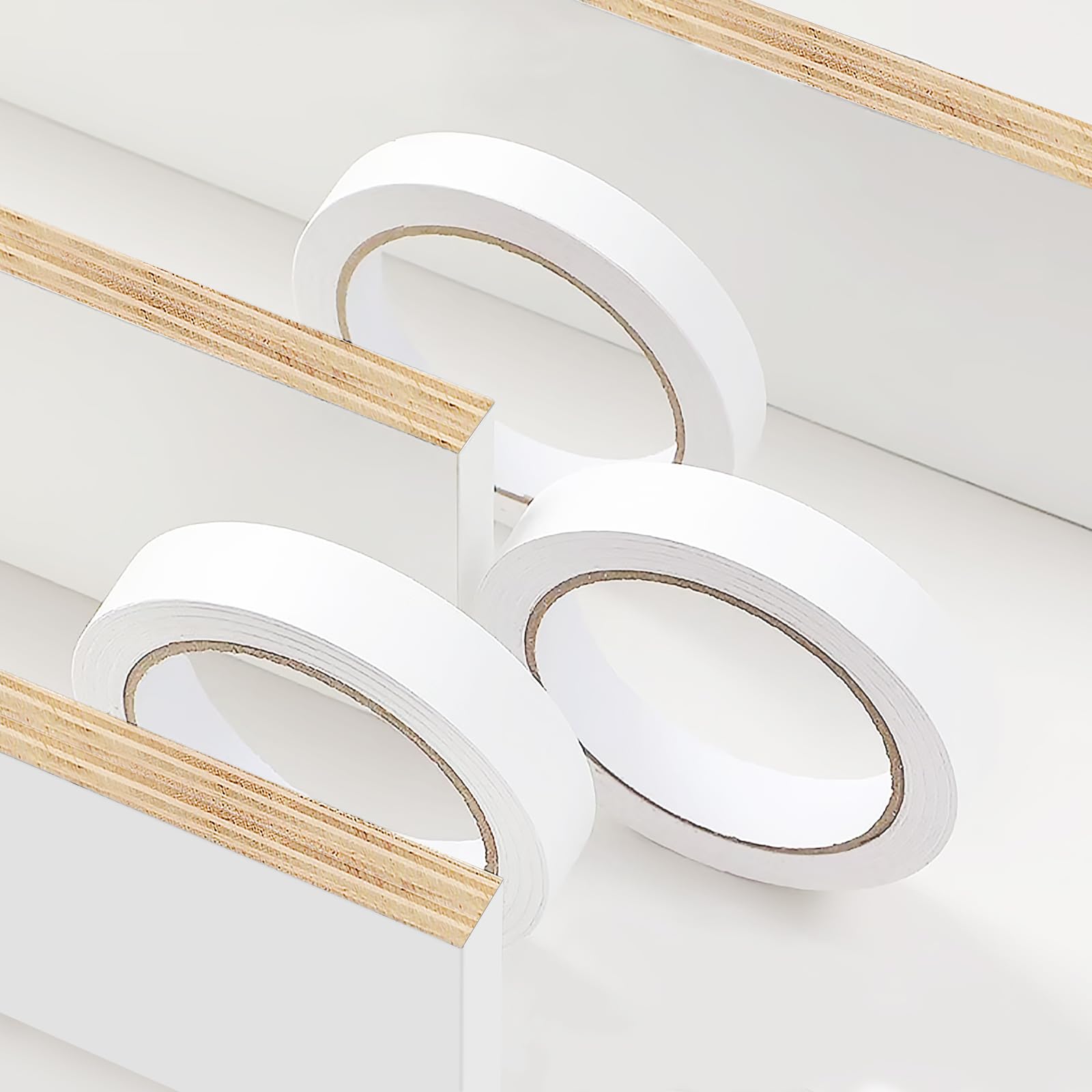 White Self-Adhesive Veneer Edging Strip,Furniture Edge Banding Trim,Kitchen Worktop Tape Skin-Feel,2cm X 10m