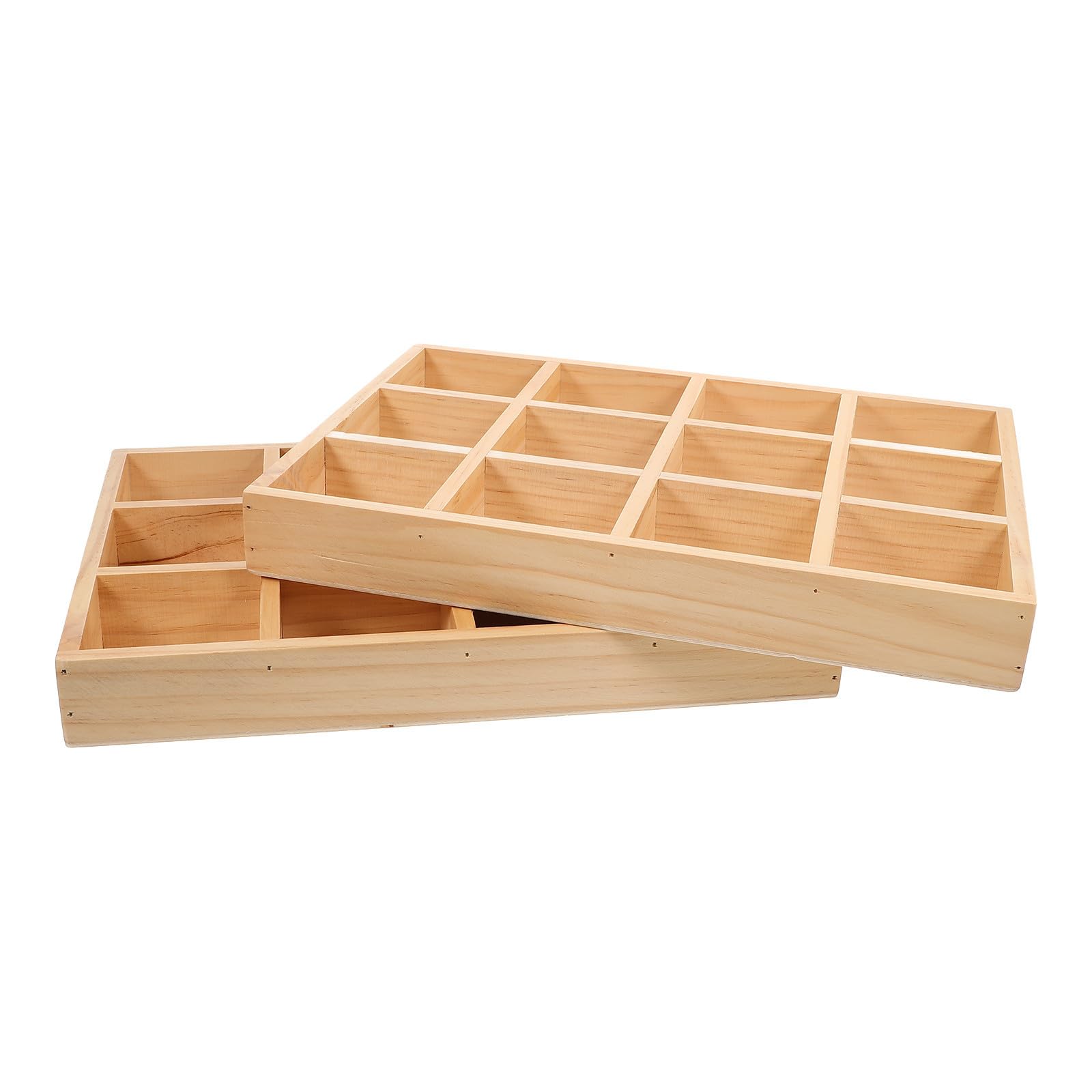 SOIMISS Bandeja de Joyas de Madera 12 Compartimentos para Escritorio