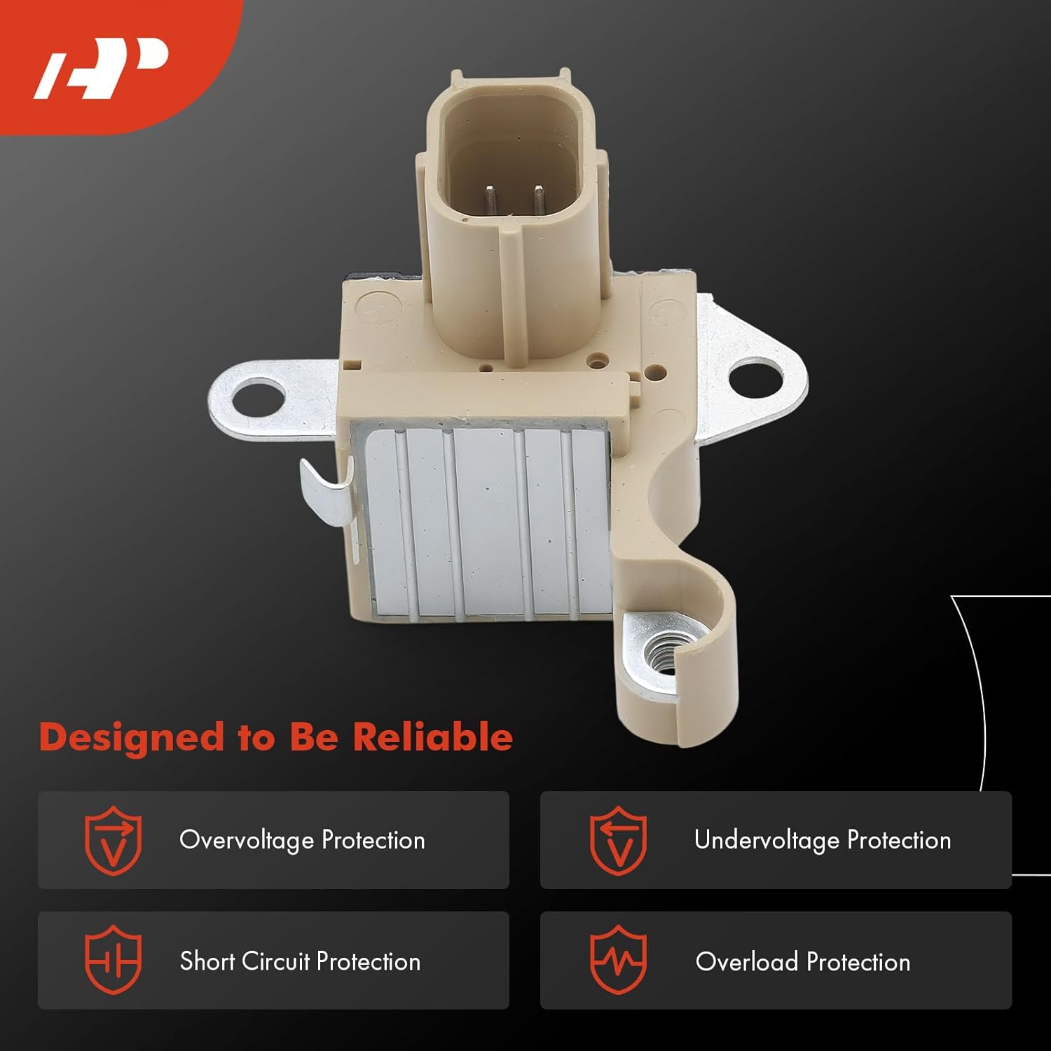 A-Premium 14.7V Alternator Voltage Regulator Compatible with Honda Accord 2008-2012, Accord Crosstour 2010, Pilot 2009-2015, Odyssey 2008-2017, Ridgeline & Acura MDX 2010-2013, TSX, TL, ZDX, RL