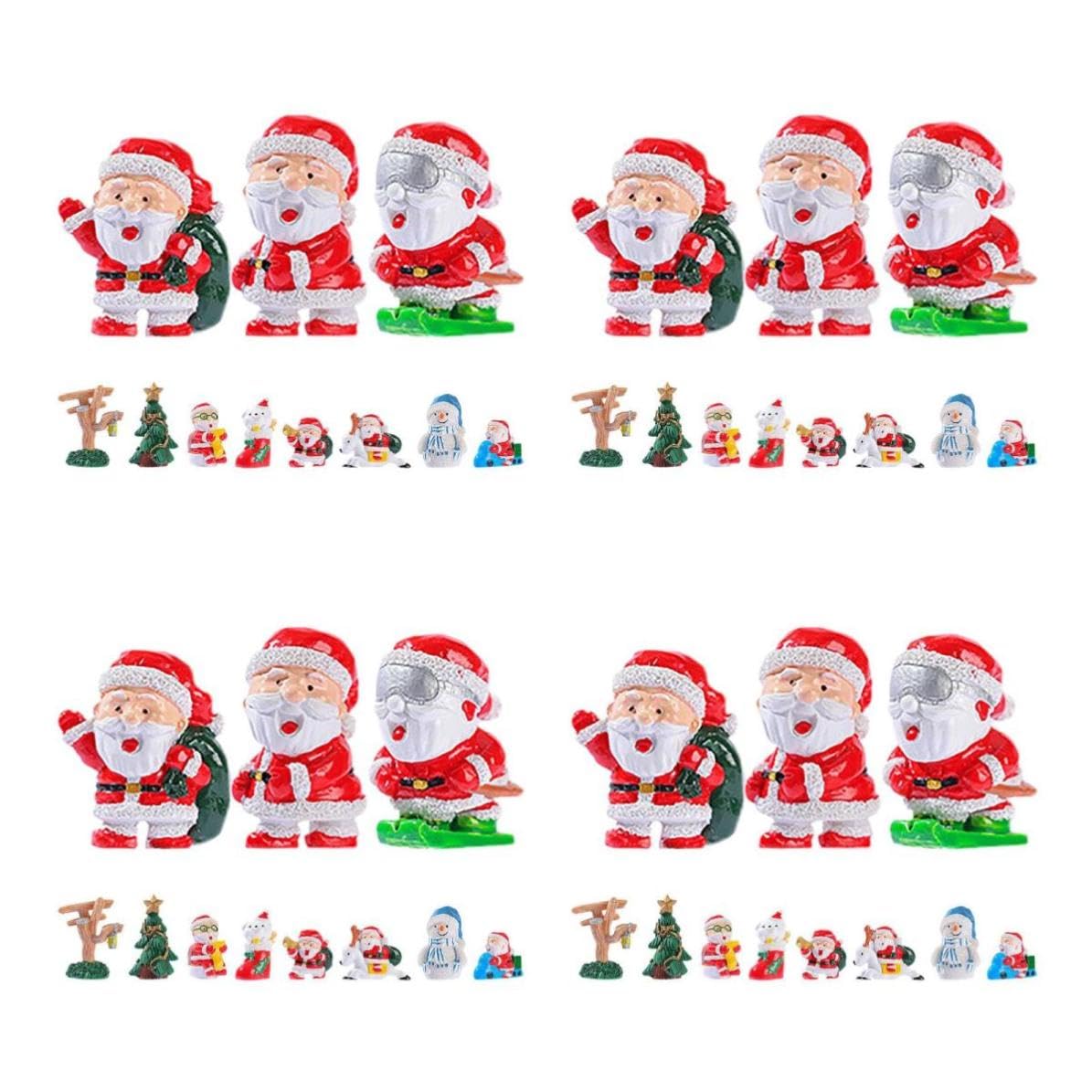 TOYANDONA 44 Piezas Figuras Navideñas de Resina en Miniatura, Renos y
