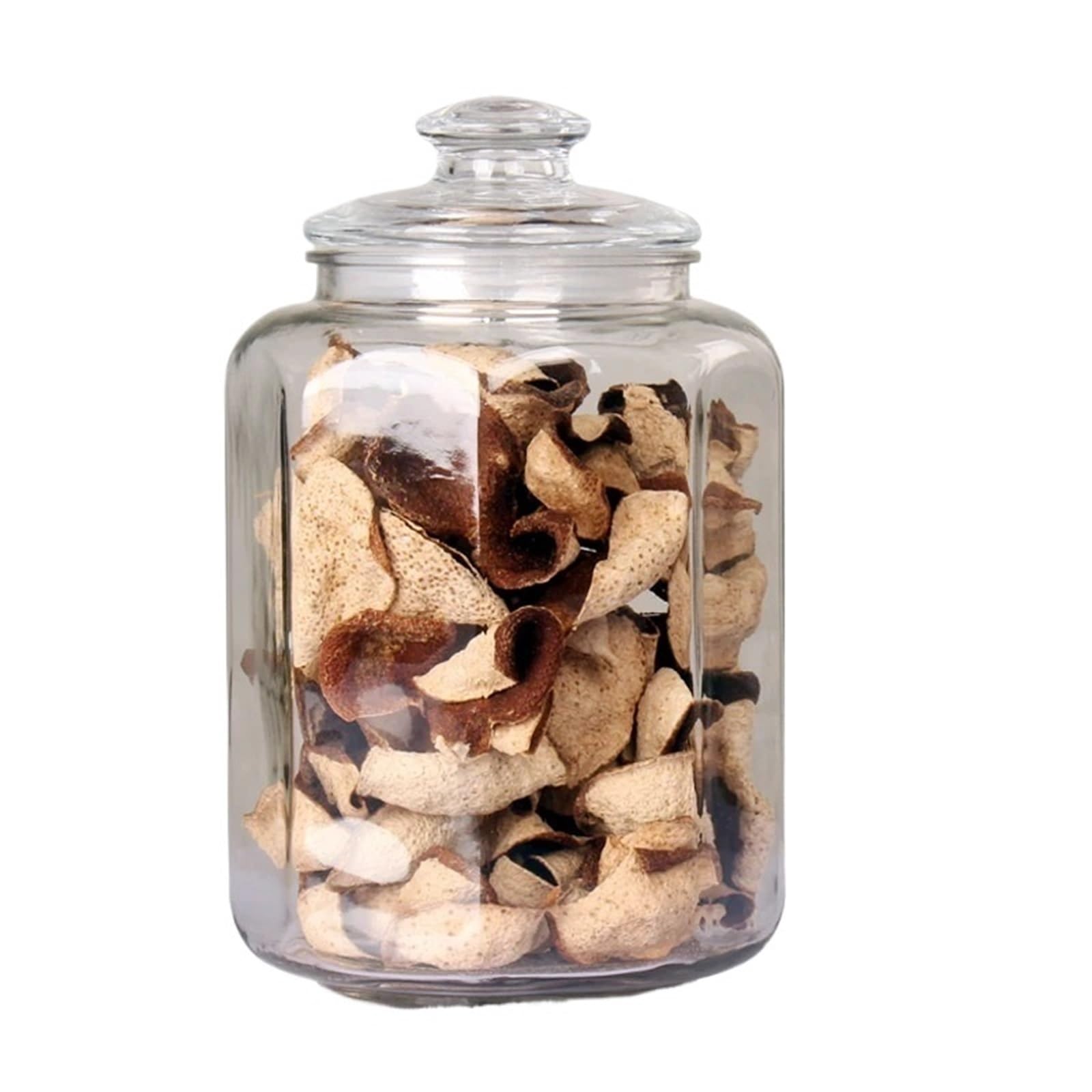 FCfpxwtz Kitchen Storage Jar, Octagonal Clear Glass Sealed Jar Storage for Tea Dried Fruit Nuts 1500ml 2000ml 3000ml(3000ml)