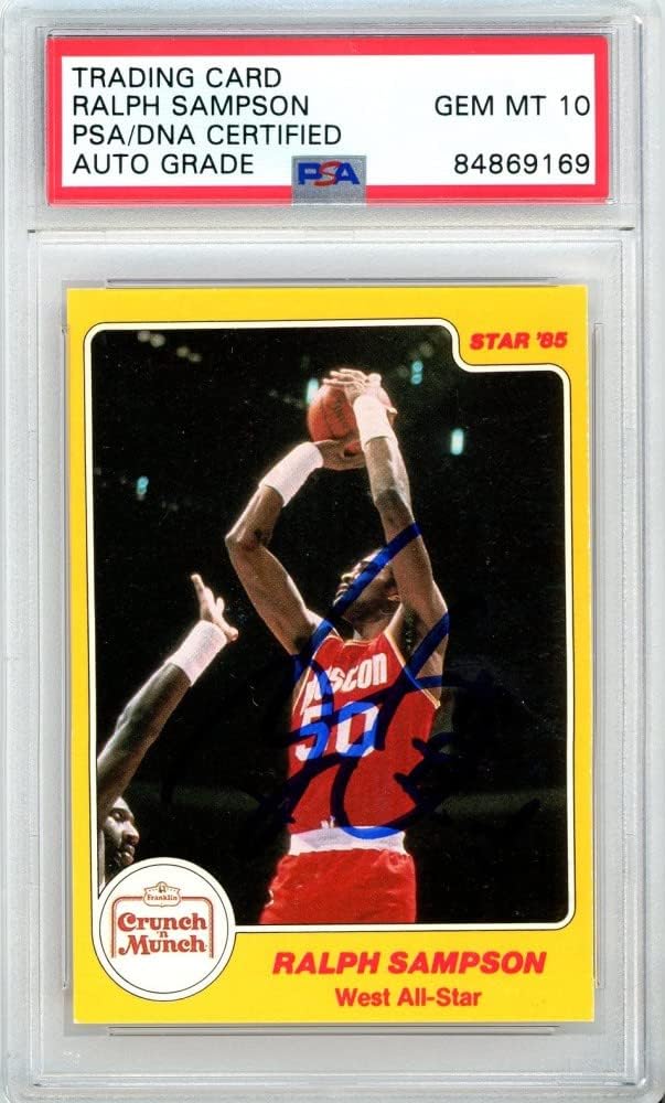 Ralph Sampson 1984 Star Yellow "HOF 12" Autograph Card #11 PSA/DNA 10
