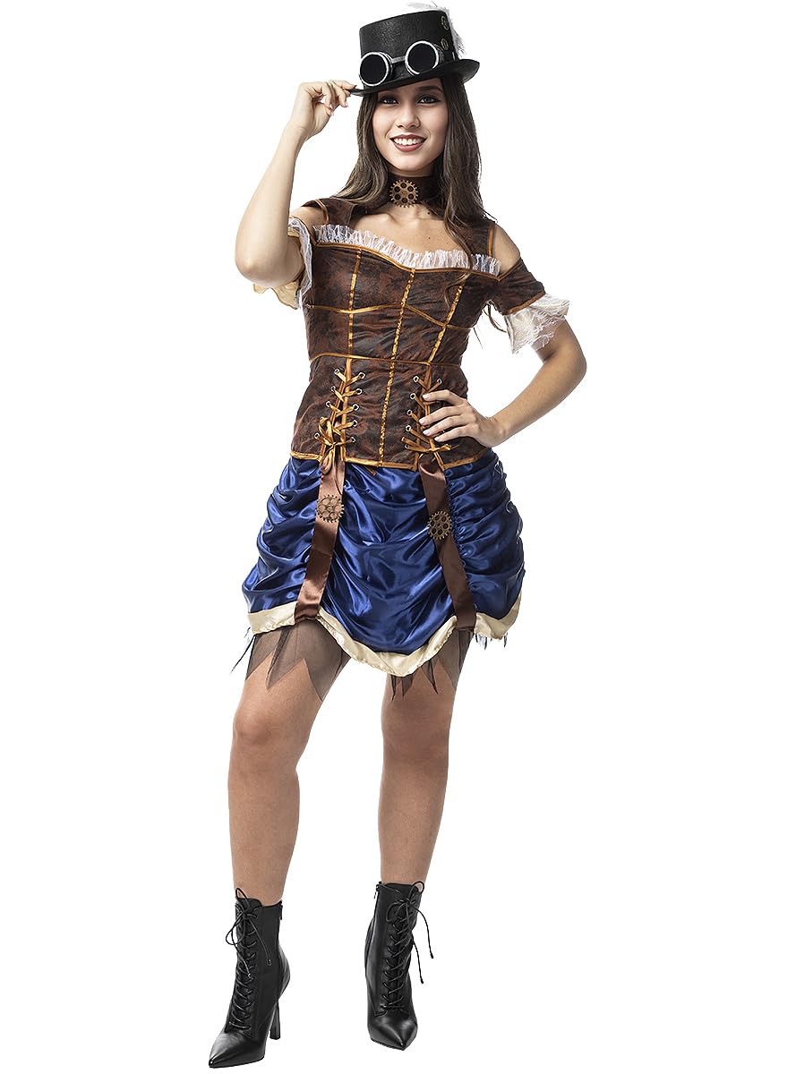 Funidelia | Costume Steampunk corto da per donna Originali & Divertenti, Western, Film e Cinema - Costume per Adulto e accessori per Feste, Carnevale e Halloween - Porpora