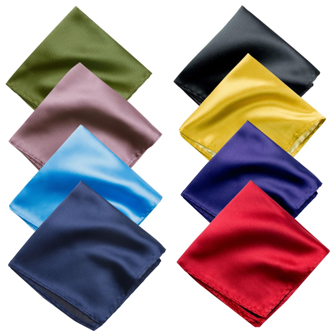 Young Arrow Satin Pocket Square for Men | Wedding Handkerchief for Suits, Blazers & Tuxedo | Men’s Pocket Square 08 Pieces Combo | 004 (Multicolor) Young Arrow Satin Pocket Square for Men | Wedding Handkerchief for Suits, Blazers & Tuxedo | Men’s Pocket Square 08 Pieces Combo | 004 (Multicolor)