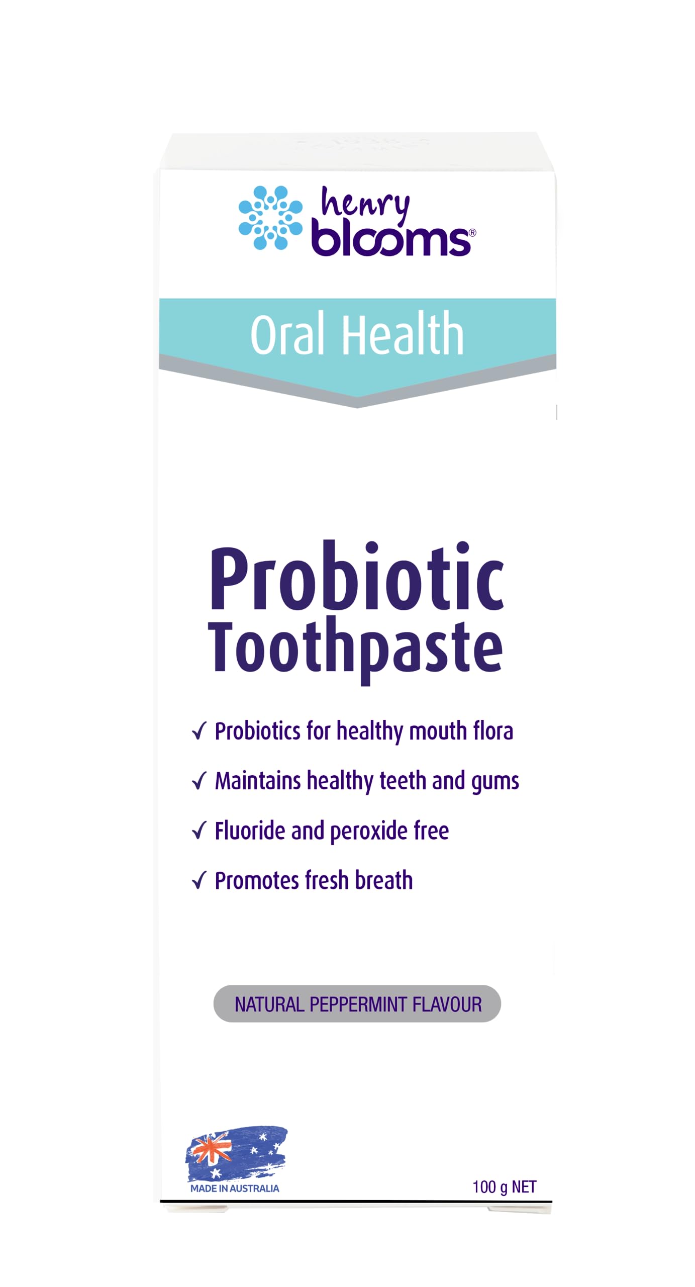 Amazon.com : Henry Blooms Probiotic Toothpaste Peppermint 100g