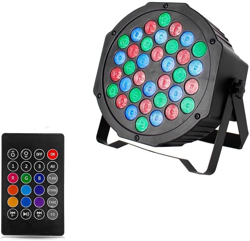 - RGB Stage Par Light-DJ Light with Remote Control | UV 6in1 Color Changing Party Disco Lights for Home Party,Birthday Party,Disco Show,Diwali Lights,Events (with Remote Pack of 1)