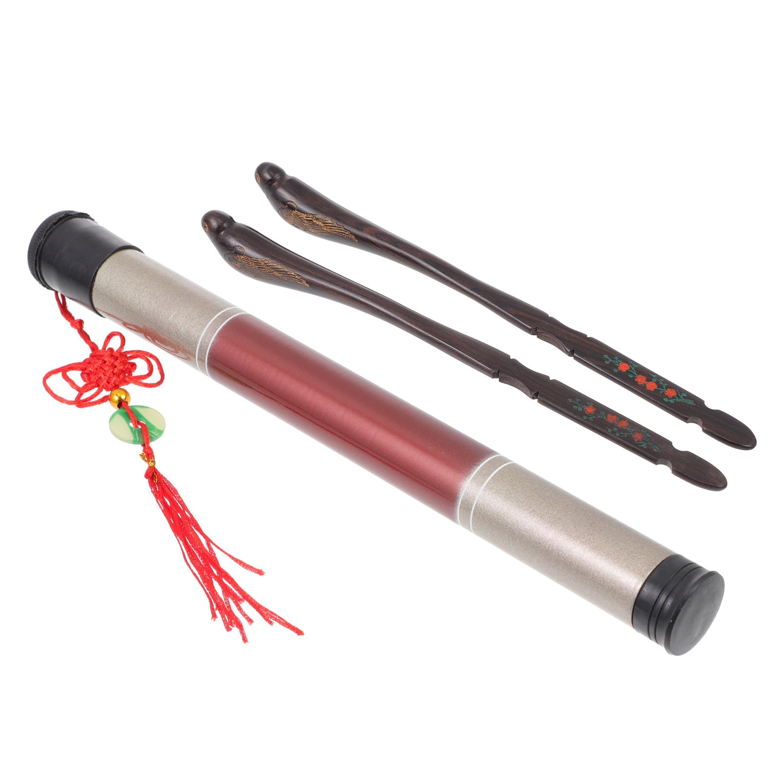 Toyvian Martellare in Ebano per Dulcimer a Forma di Uccellino, Set Efficiente e Liscio con Secchio, Accessori Professionali per Pratica di Dulcimer Nero