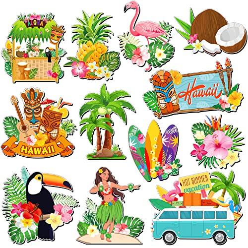 12 Imánes Decorativos Hawaii para Puertas y Refrigerador