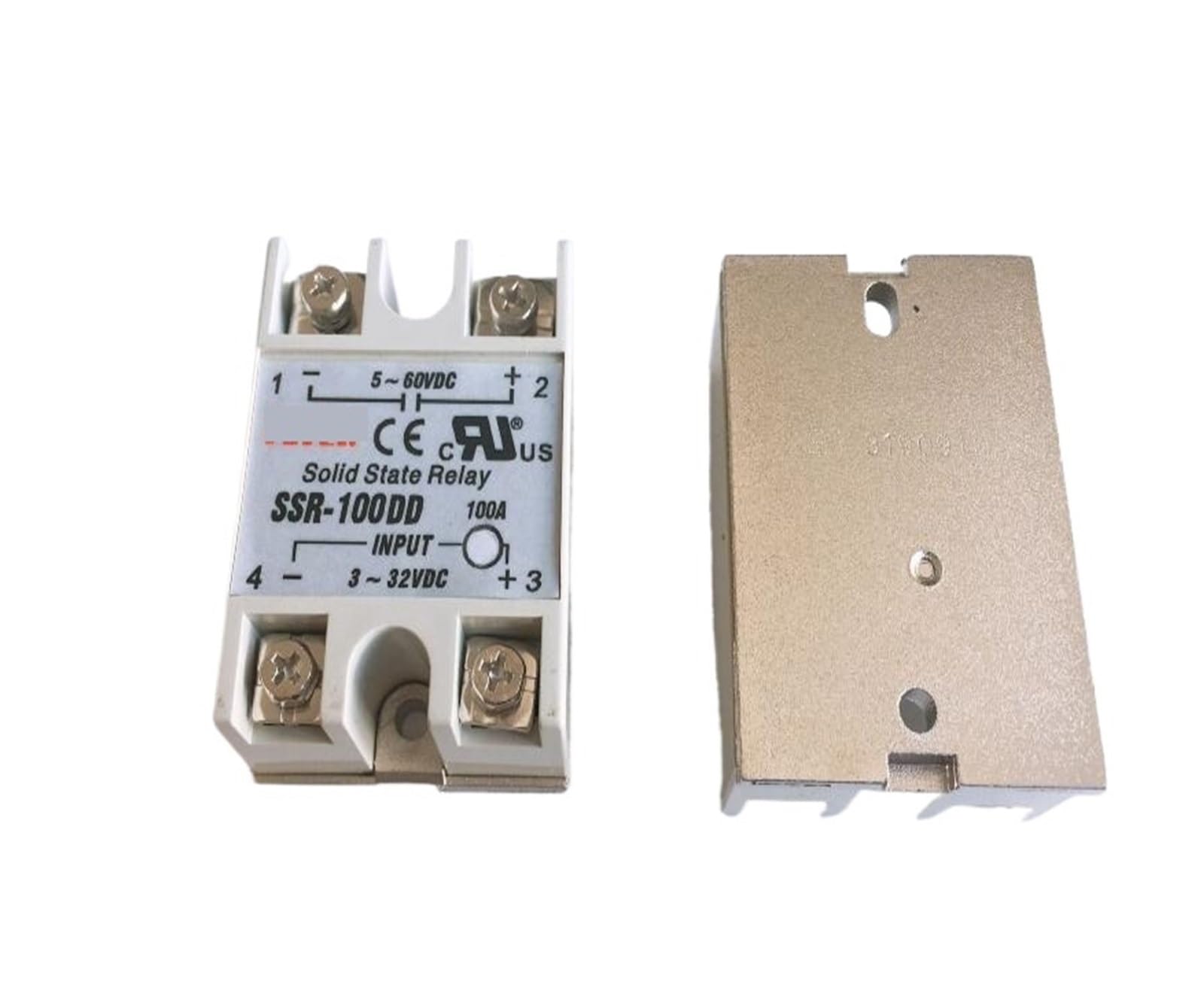 Relais SSR 100A SSR-100DD DC-DC entrée 3-32V sortie 5-60V pour contrôle industriel