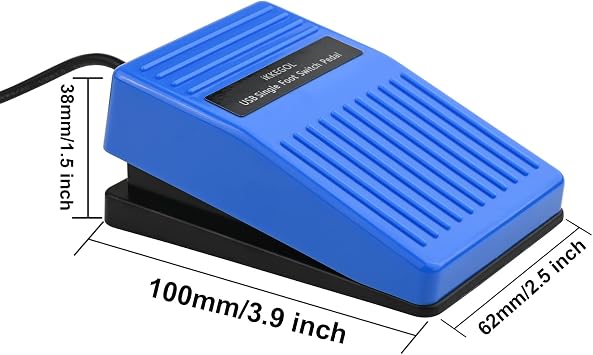 iKKEGOL Upgraded 2023 Digital Optical USB Foot Pedal, USB Single Foot Switch Game Control, One Key Programmable Footswitch Mouse Keyboard for Video Game Push to Talk, Transcription HID (Single Pedal)