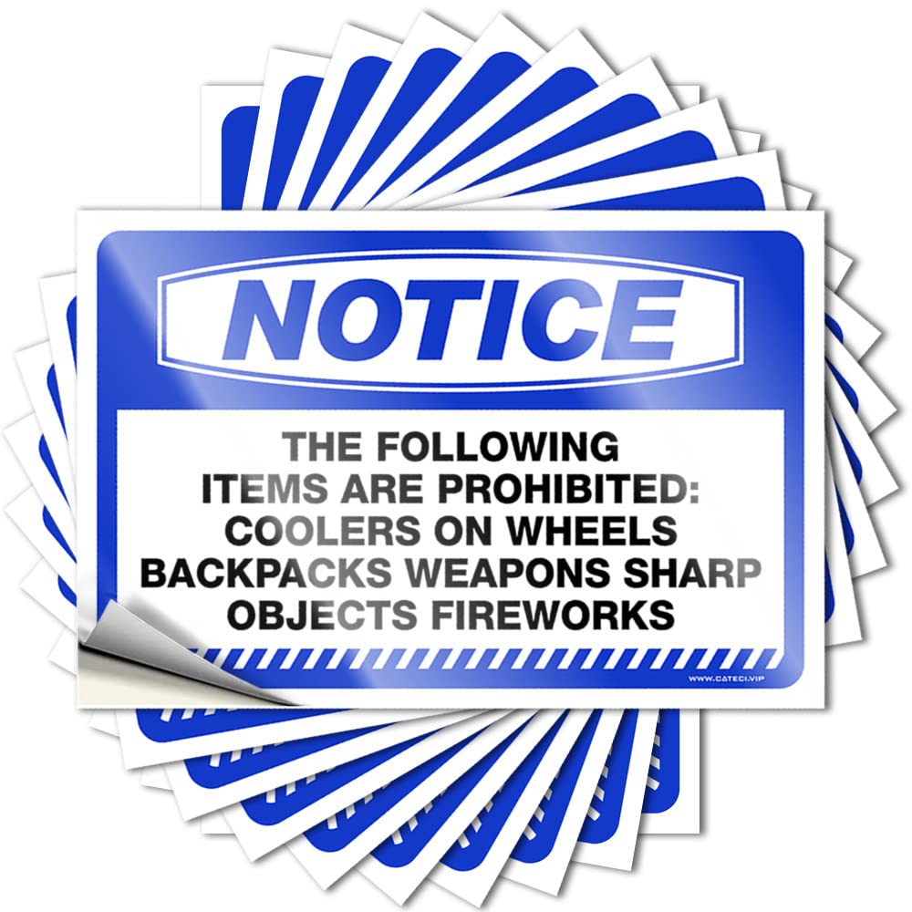 Funny Bar Decor, Bumper Funny Garage Quote Stickers, Reading No Residue Decals for Luggage | Science Party Favor Custom Notice The Following Items are Prohibited Coolerss(6X9CM)