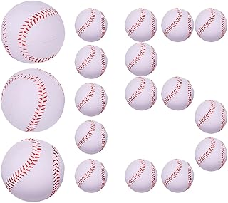 LNGJIN Pack of 15 foam softballs, PU baseball, foam softball, soft baseball, sporty roundering ball, training baseball, so...