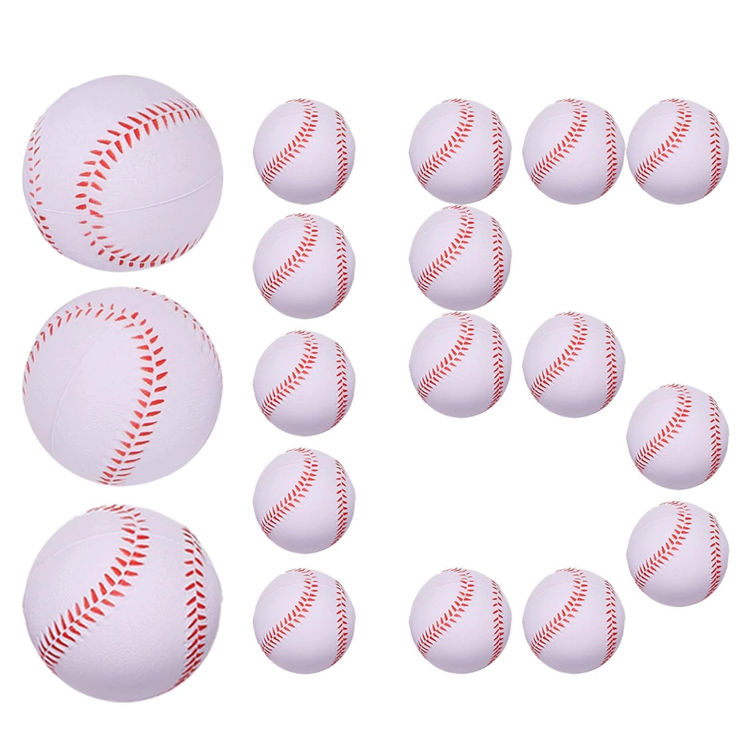 Palla di Spugna in Schiuma 15pcs Palline Morbide Baseball PU