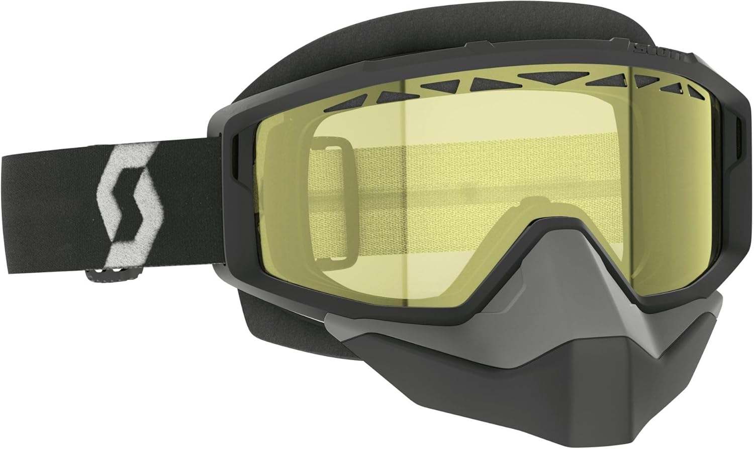 Scott Primal Snowcross Goggles OSFM Black/White/Yellow Lens