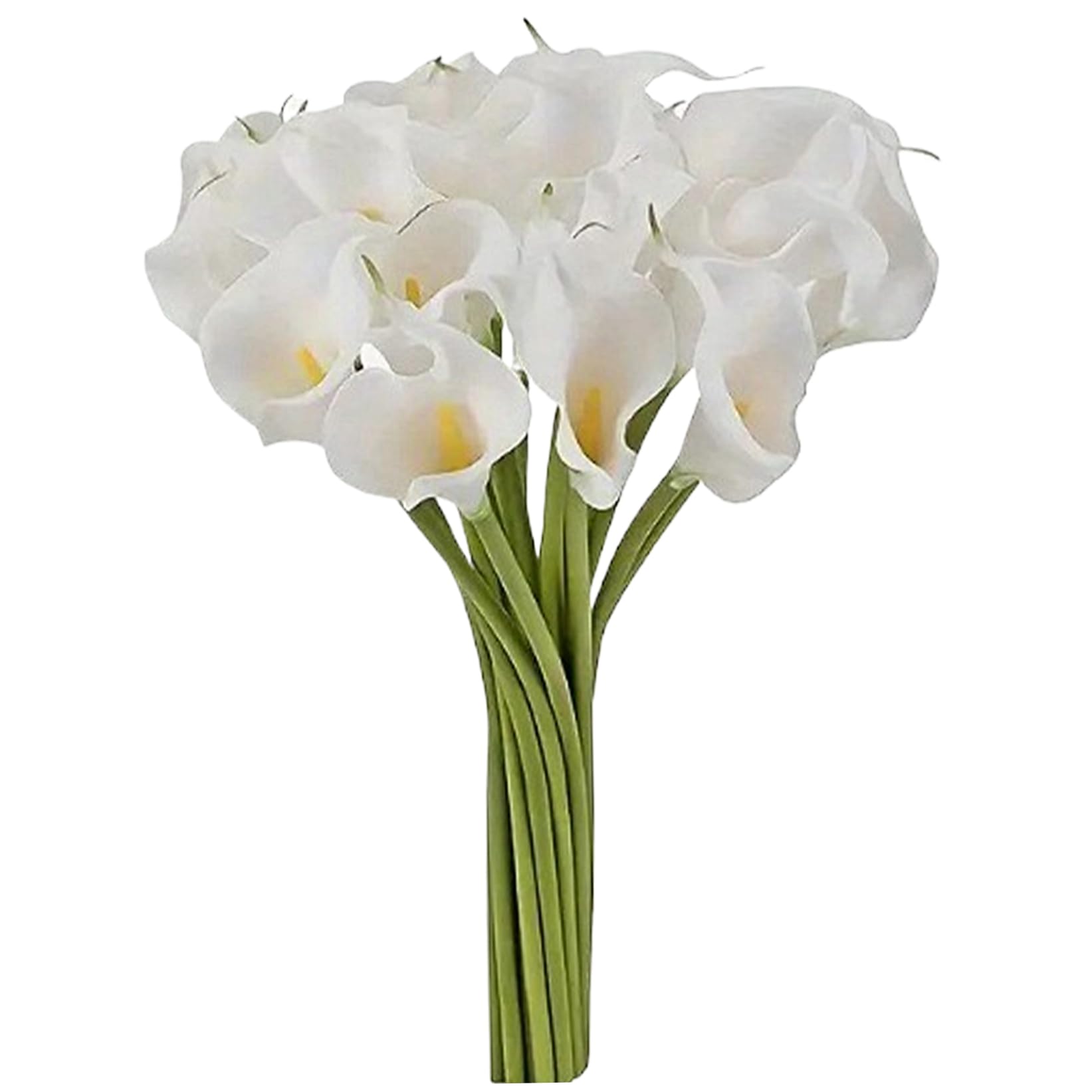 20PCS Calla Lily Artificial Flowers PU Petals Calla Lilie with Flexible Stem Low Maintenance Lilies Flowers for Home Décor Wedding Arrangements and Party Decorations Lilies Flowers Lily Calla Lily
