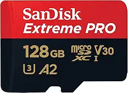 Cartão de Memória 128GB Sandisk Micro SD Extreme Pro UHS-I - SDSQXCD-128G-GN6MA