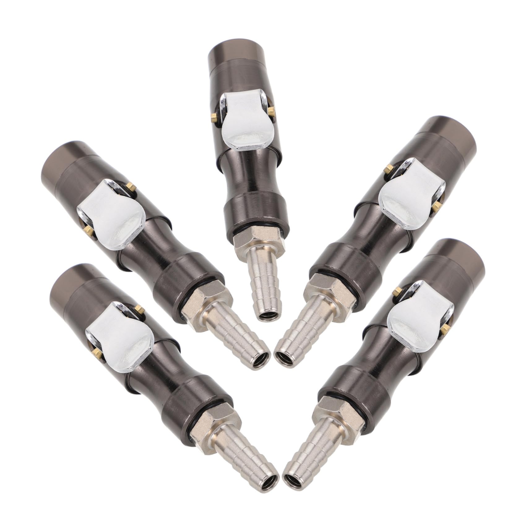 Alipis 5 Ensembles Kit de Adaptateurs de Gonflage Pneumatique Auto Verrouillables Mandrin pour Jauge de Pression et Tuyau Air Résistant Compatible Véhicules