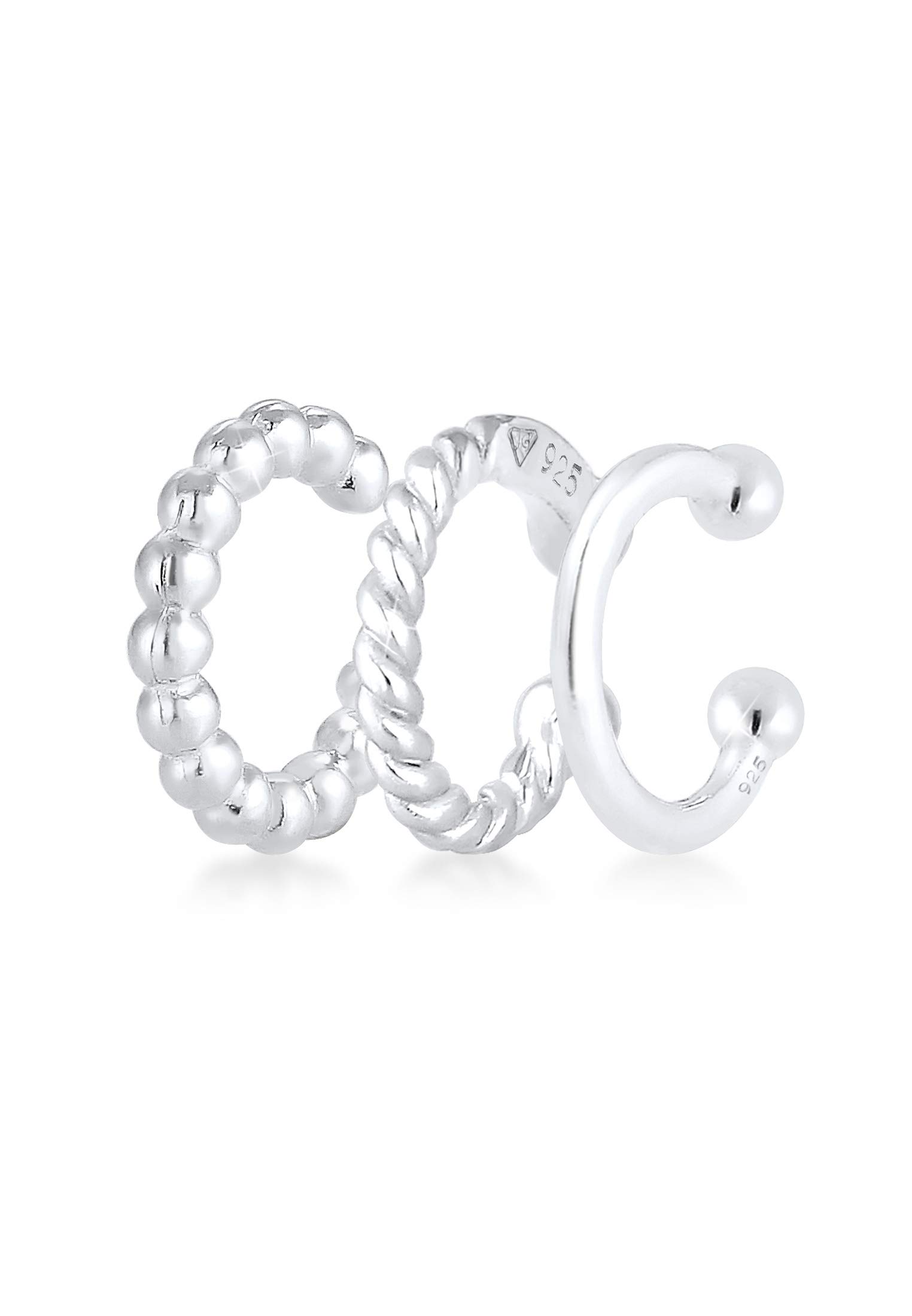 Elli Earrings Women Set Earcuff Trend Look in 925 Sterling Silver