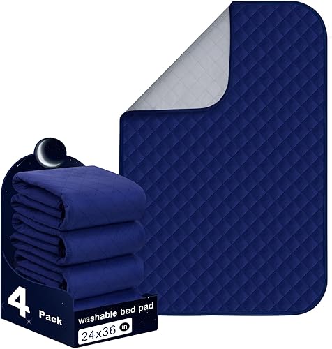 Miniatura 52 de Hide Stains - Almohadillas de cama lavables de 45 x 56 pulgadas (paquete de 2), almohadillas de cama para incontinencia, lavables, XL, almohadillas