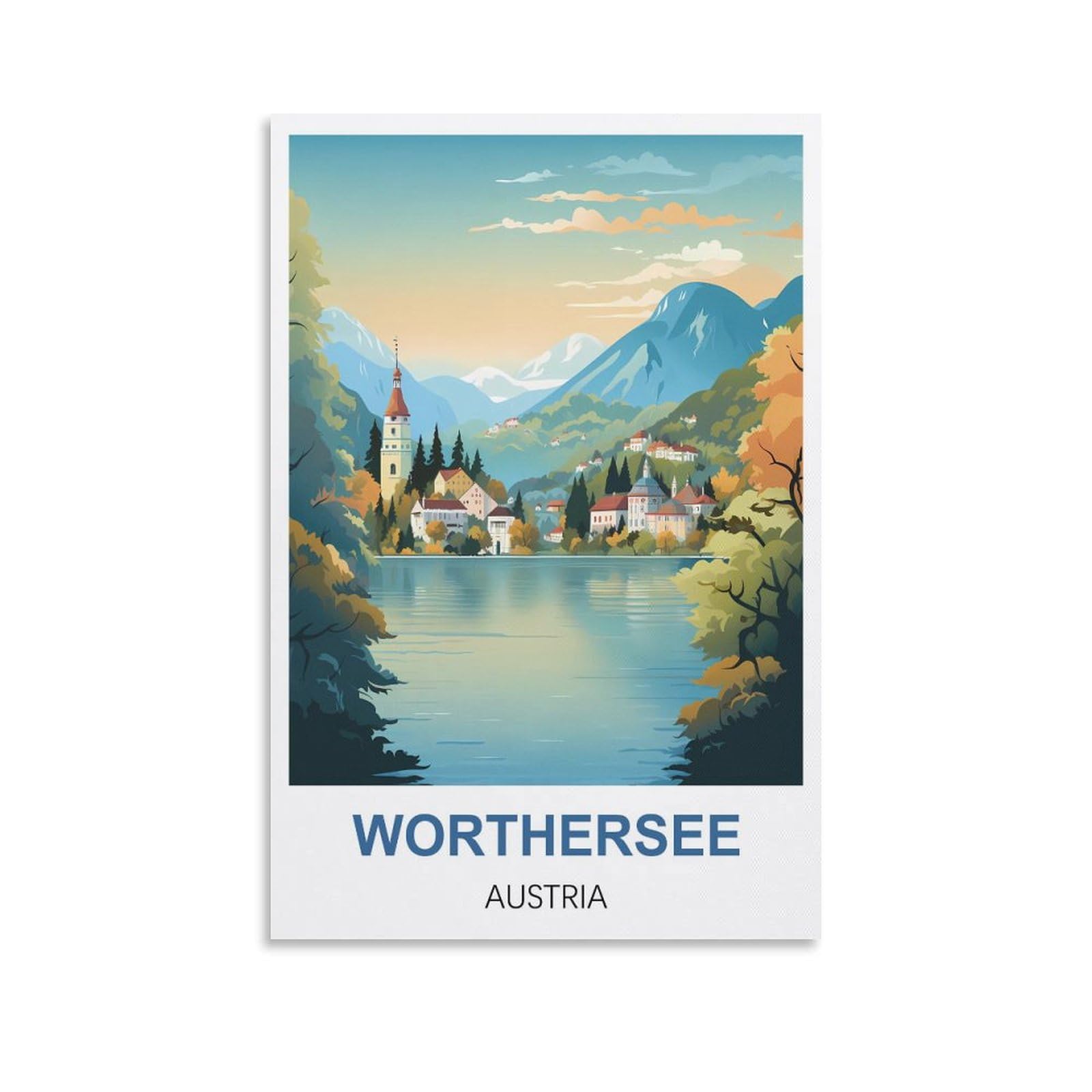 EZMLFA 5D Diamond Painting Kits for Adults,Worthersee Austria Diamond Art Kits for Beginners,Full Drill Diamonds Gem Art for Home Wall Decor Gift 40x40cm