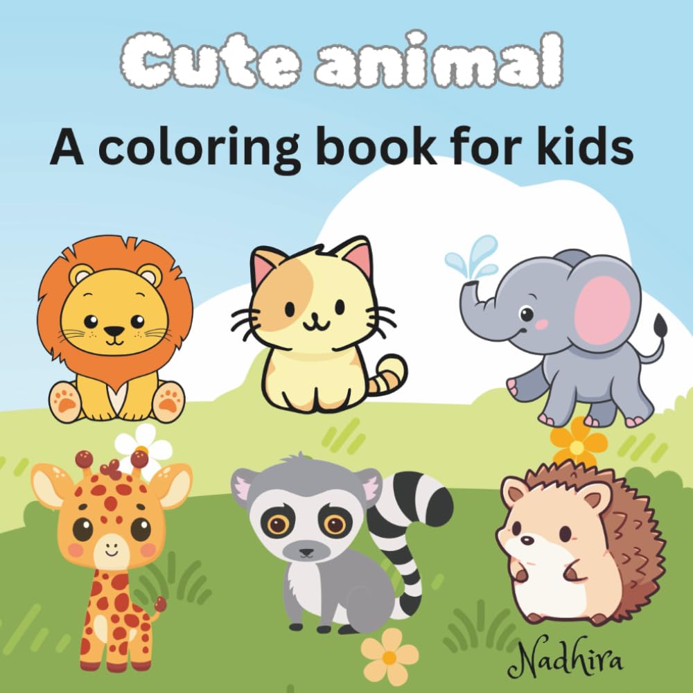 Cute Animal: Cute & Fun Animal Coloring Book