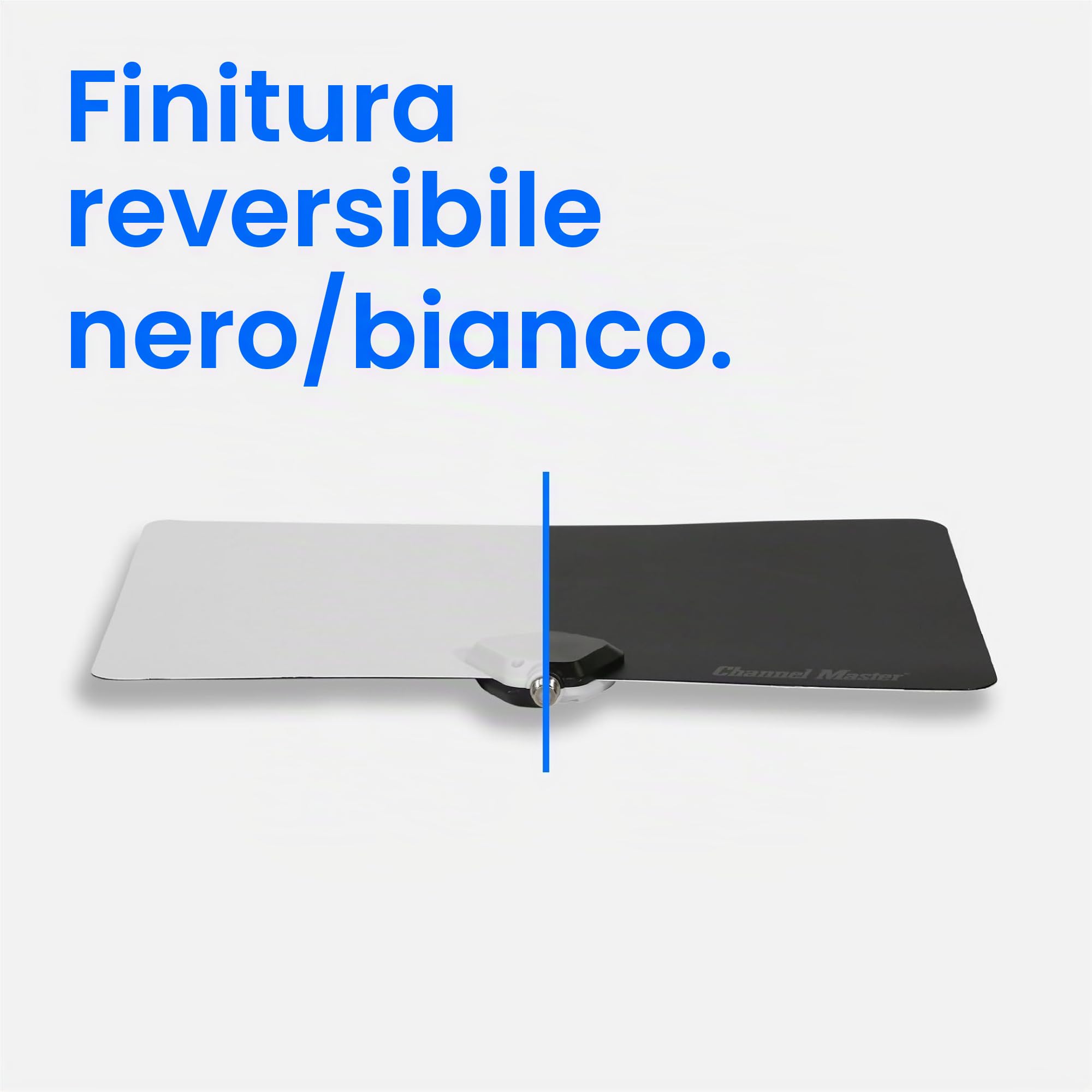 Channel Master FLATenna Duo CM-4001HDBW - Antenna TV per interni, ultrasottile, portata 35 miglia, colore: Nero o Bianco