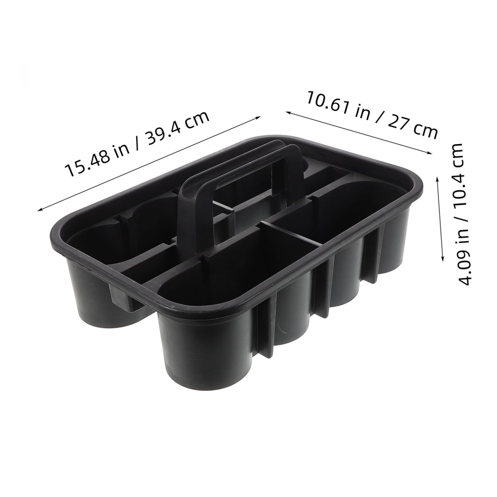 Cesta de Limpieza con Compartimentos Organizador de Herramientas de Limpieza Portátil Cesta de Plástico Resistente con Automóviles