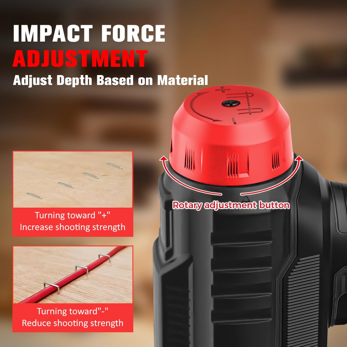 20V Cordless Staple Gun - Brad Nailer 2-in-1 -4