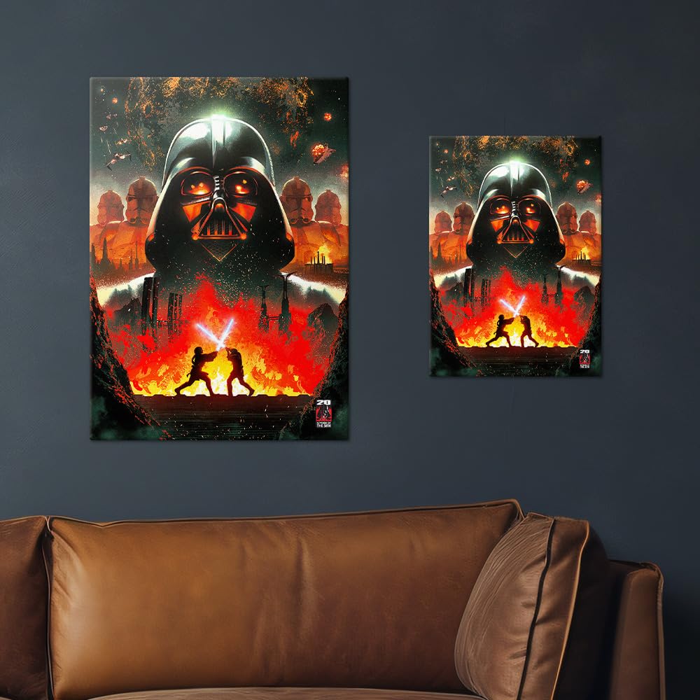 Displate Poster in metallo Star Wars - Revenge of the Sith 20th Anniversary - Darth Vader Casco - Decorazione per casa, camera da letto, arte moderna, regalo - Decorazione da parete in metallo