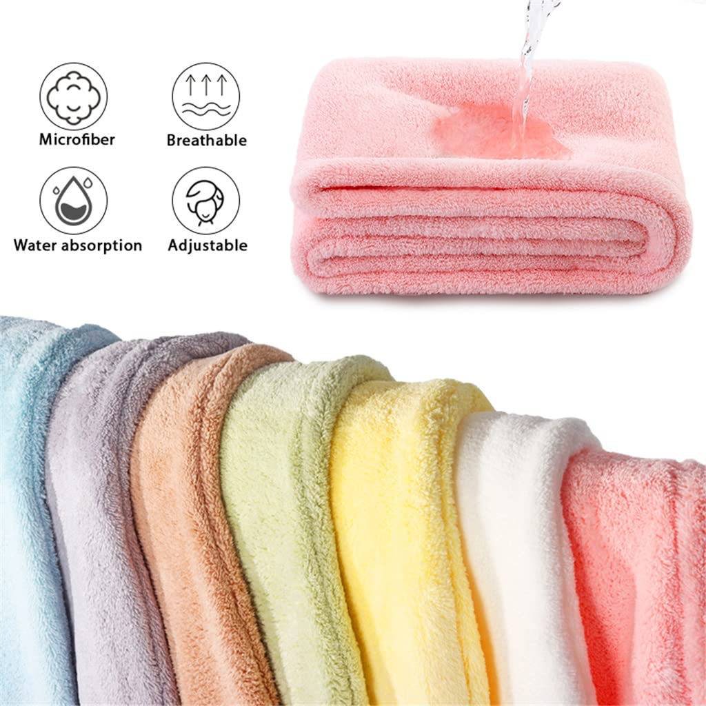 Toalla de pelo de secado rápido súper absorbente de microfibra después de la ducha cubierta de cabello seco para mujeres y niños toalla de pelo de secado rápido (color: Argento, tamaño: 29