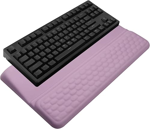 Miniatura 11 de Soporte para teclado de computadora con reposamuñecas, soporte ergonómico inclinado para teclado - Elevador de teclado con almohadilla para muñeca -