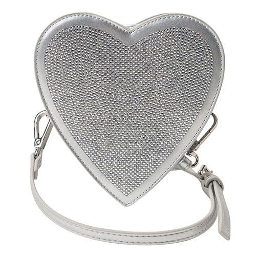 [EIMY ISTOIRE] heart glitter mini bag WHITE F