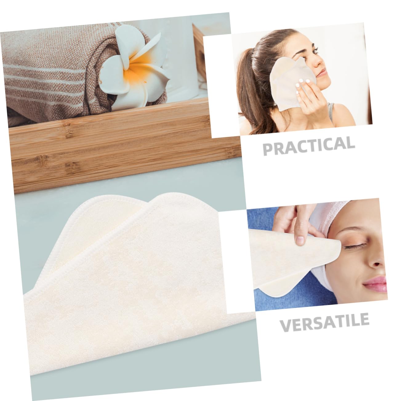 SHERCHPRY 5 Set Panno Per Pulizia in Fibra Di Bambù Washcloths Per Il Viso Salvietta Esfoliante Asciugamani Per Il Viso Riutilizzabili Asciugamani A Faccia Puliti Fibra Di Bamboo 2 Pezzi * 5