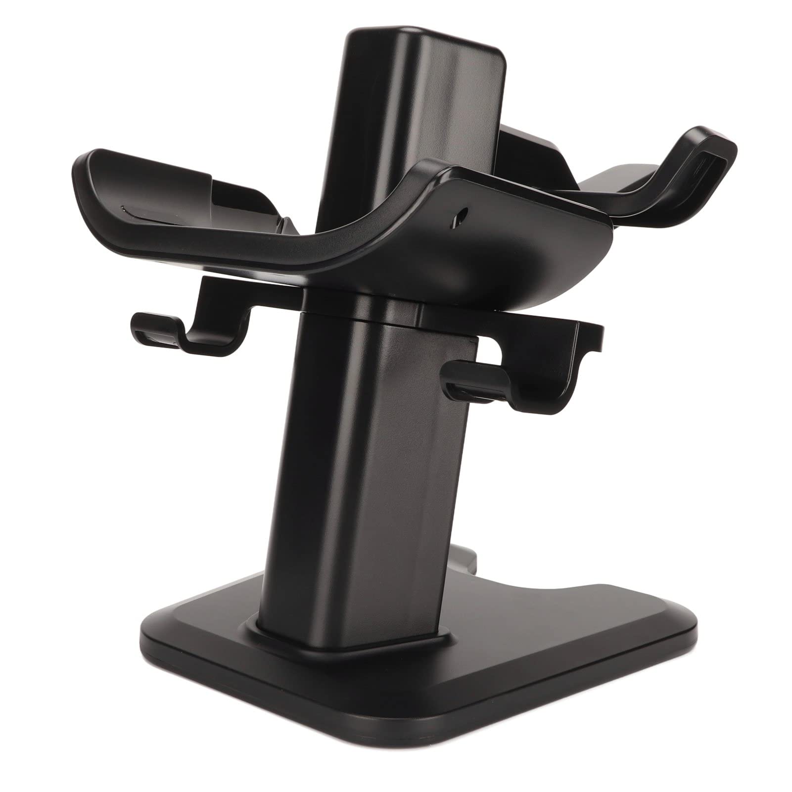 Supporto VR per 2, supporto display per visore VR wireless con spugna antiscivolo e base robusta, staffa di stoccaggio salvaspazio per accessori VR e controller touch (Nera)