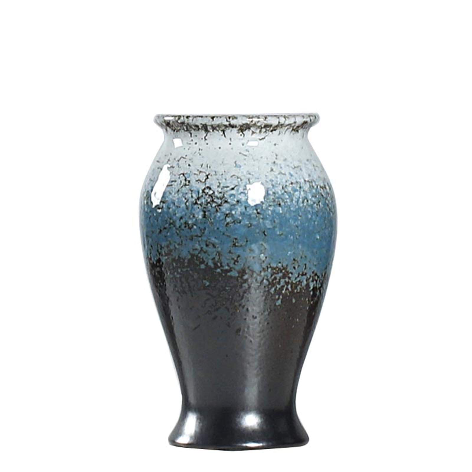 asdchZen Vintage Clay Pot Vase, Garden Tea Room Office Decorative Vase Fresh Flowers Hydroponic Vase