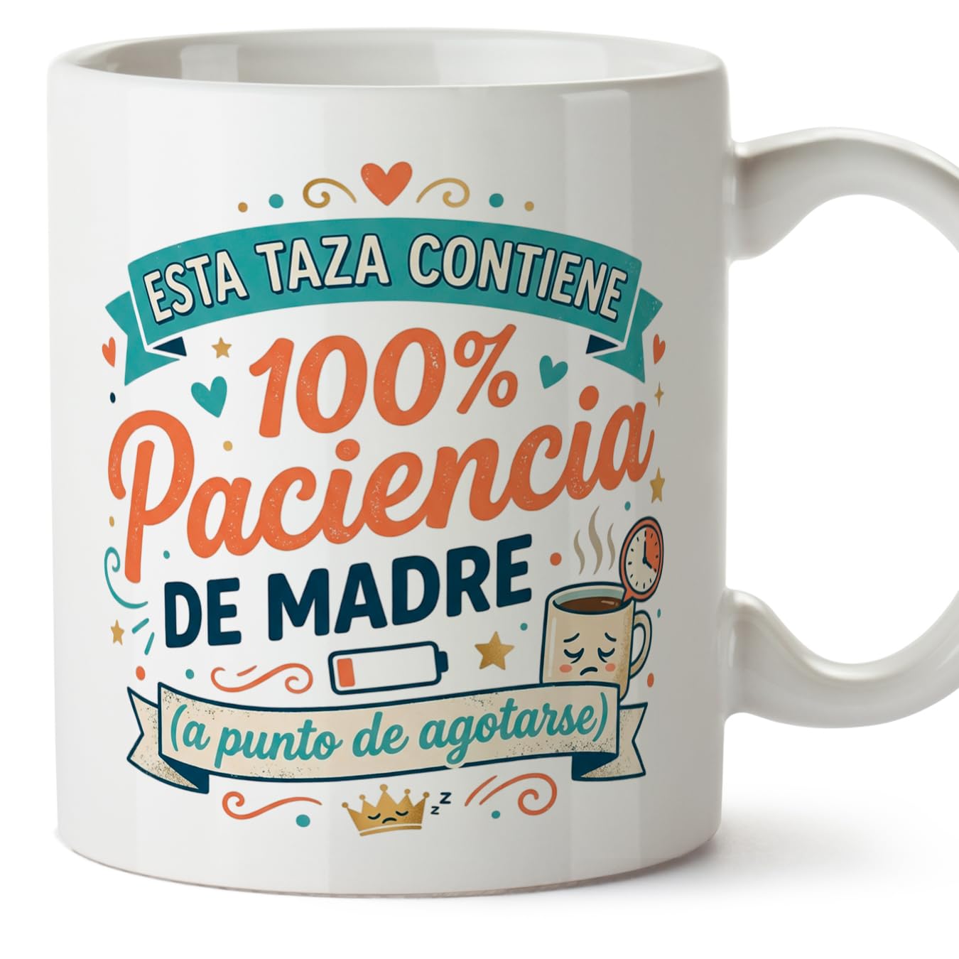 MUGFFINS Taza mamá con frase Para la mejor mamá del mundo en Español | regalo madre | 330 Ml 11 oz | Idea original para regalar | progenitores v3 — view 57