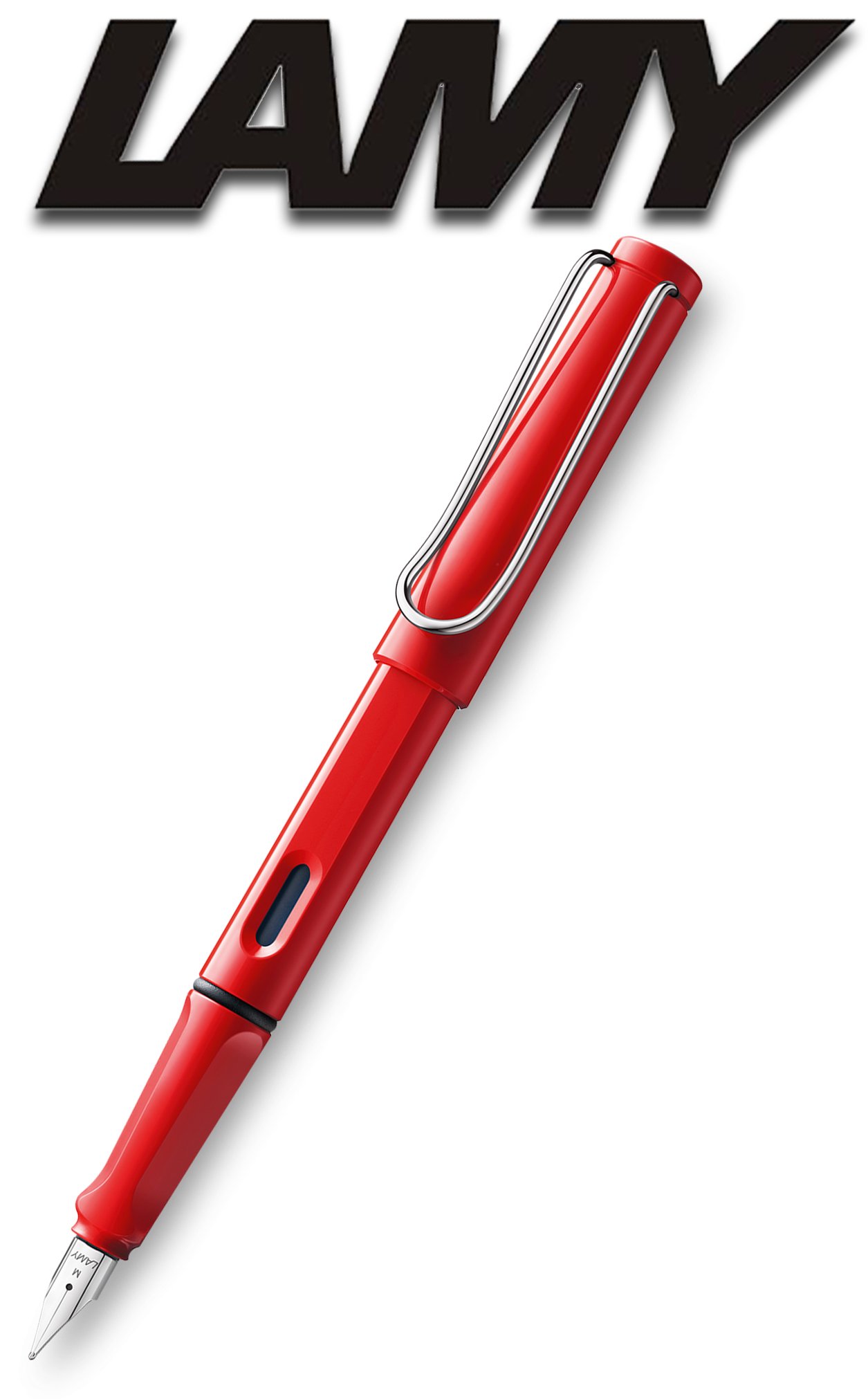 Lamy Safari Set [F?ller + Kugelschreiber + Tintenroller + Bleistift] (inkl. Ersatzminen + Patronen, Rot - Red)