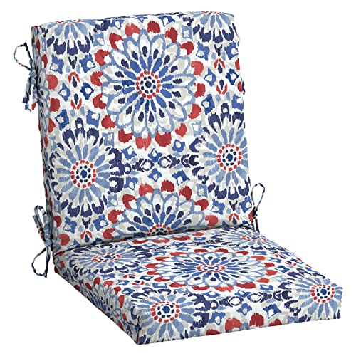 Image of Arden Outdoor Midback Chair Cushion, 18 x 16.5, Clark Blue