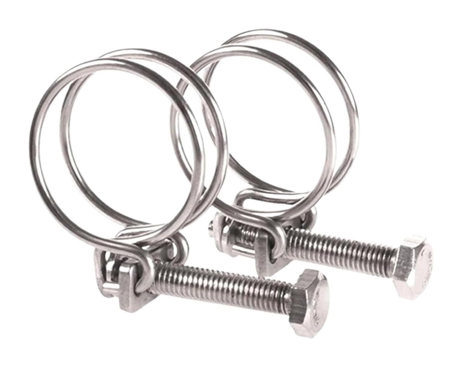 Ydhsikk One Color Double Wire Hose Clamp, Adjustable 304 Stainless Steel Double Wire Hose Clips Multiple Sizes(103-110 X 3 (1Pcs))