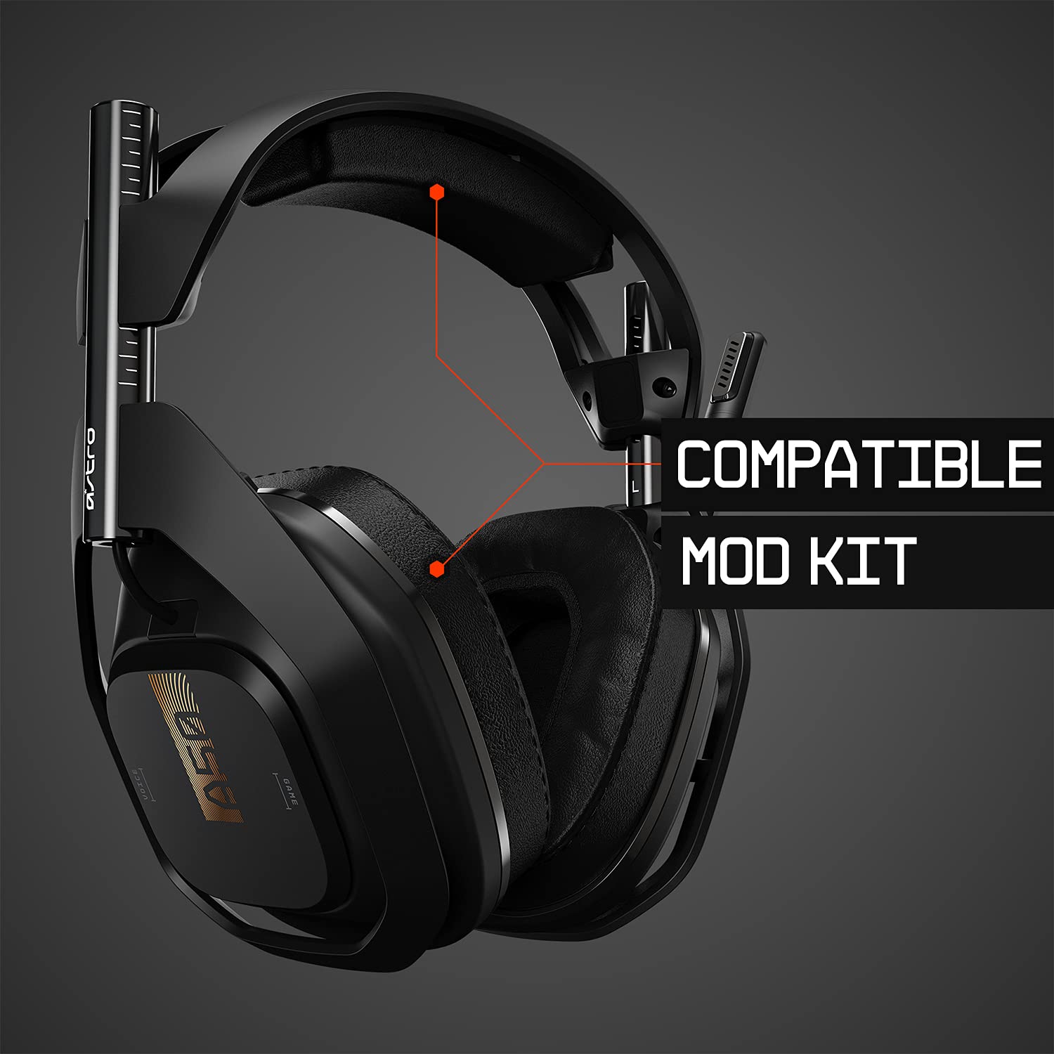 ASTRO Gaming A50 Casque sans fil Connexion+ Station de Charge Gamer, 4ème Génération, Dolby, Équilibre entre son des Jeux et Voix, 2,4 GHz, pour Xbox Series X|S, Xbox One, PC - Noir/Or